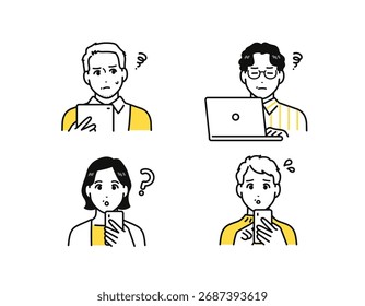 Smartphone Tablet PC Problemas Medio Hombres y Mujeres Icono