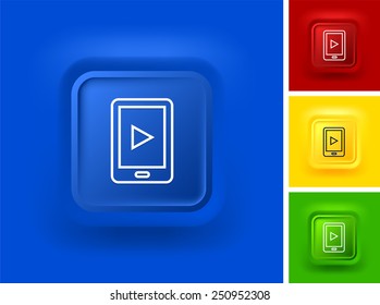Smartphone Tableton Color Square Buttons