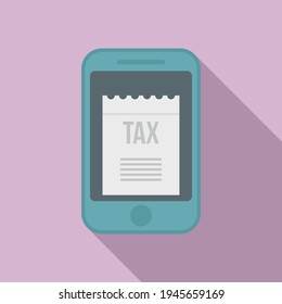 Smartphone tax icon. Flat illustration of Smartphone tax vector icon for web design