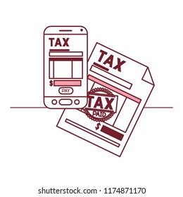 smartphone with tax on line and documents