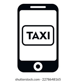 Smartphone taxi service icon simple vector. Airport transfer. Modern book