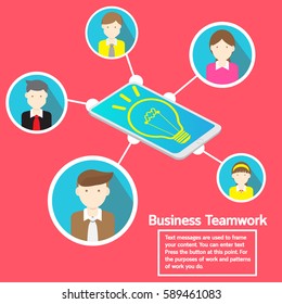 Smartphone Teamwork idea business team success