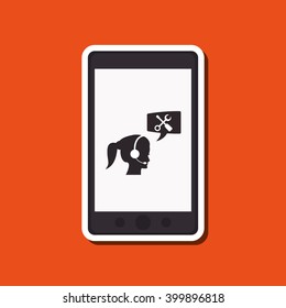 Smartphone and technical service  design, vector illustration