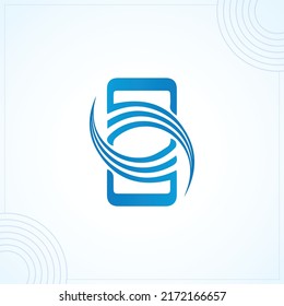 Smartphone Technology Abstract modern creative premium logo design vector template