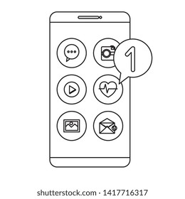 smartphone technology with applications menu