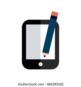 smartphone technology with business icon vector illustration, eps10