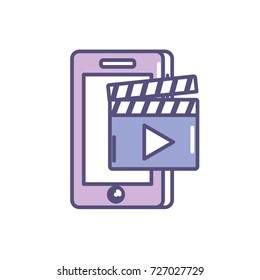 smartphone technology with clapperboard video