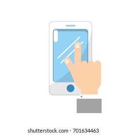 smartphone technology communication in the man hand