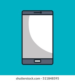 smartphone technology data flat icon
