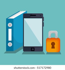 smartphone technology data flat icon