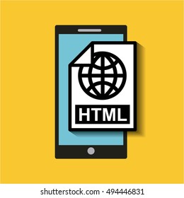 smartphone technology device electronic icon vector illustration design