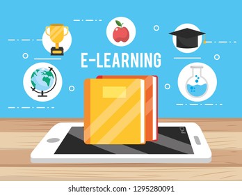 smartphone technology with education book and apple