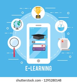 smartphone technology with education books and certificate