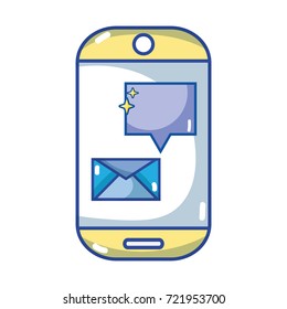 smartphone technology with e-mail chat bubble