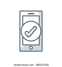 smartphone technology flat icon vector illustration design