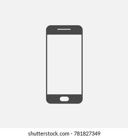 smartphone technology gadget icon light gray background vector eps10