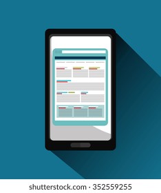 Smartphone technology graphic design, vector illustration eps10