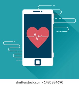 smartphone technology with heartbet to healthy lifestyle