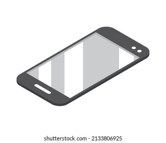 smartphone technology icon isometric flat