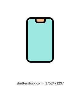 Smartphone, technology icon. Simple color with outline vector elements of communication icons for ui and ux, website or mobile application
