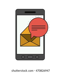 smartphone technology isolated icon vector illustration design
