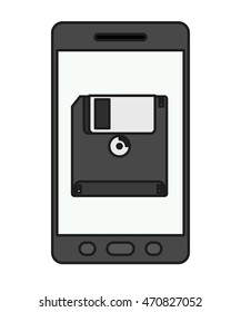 smartphone technology isolated icon vector illustration design