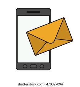 smartphone technology isolated icon vector illustration design