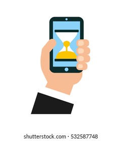 smartphone technology line icon vector illustration design