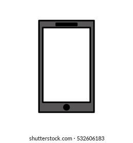 smartphone technology line icon vector illustration design