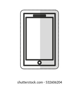 smartphone technology line icon vector illustration design