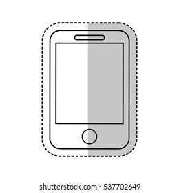 smartphone technology line icon vector illustration design