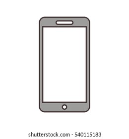 smartphone technology line icon vector illustration design