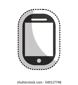 smartphone technology line icon vector illustration design