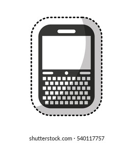 smartphone technology line icon vector illustration design