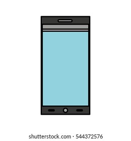 smartphone technology line icon vector illustration design
