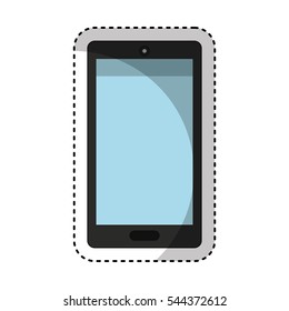 smartphone technology line icon vector illustration design
