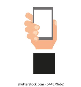 smartphone technology line icon vector illustration design