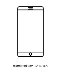 smartphone technology line icon vector illustration design