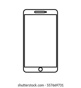 smartphone technology line icon vector illustration design