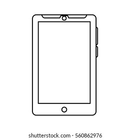 smartphone technology line icon vector illustration design