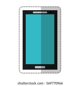 smartphone technology line icon vector illustration design