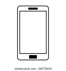 smartphone technology line icon vector illustration design