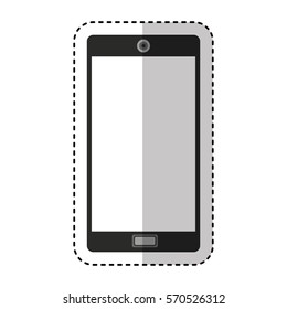 smartphone technology line icon vector illustration design