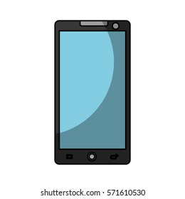 smartphone technology line icon vector illustration design