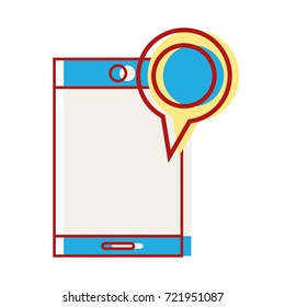 smartphone technology with magnifying glass element