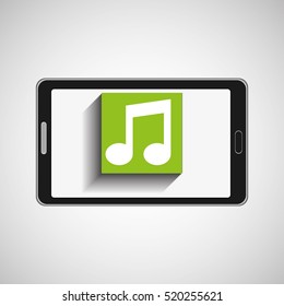 smartphone technology music digital vector illustration eps 10