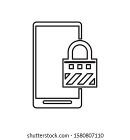 smartphone technology with padlock icon vector illustration design