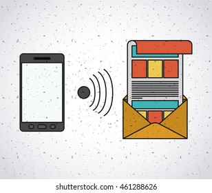 smartphone technology portable icon vector isolated graphic