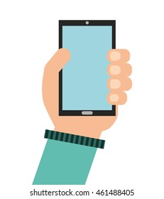smartphone technology portable icon vector isolated graphic