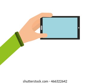smartphone technology portable icon vector isolated graphic
